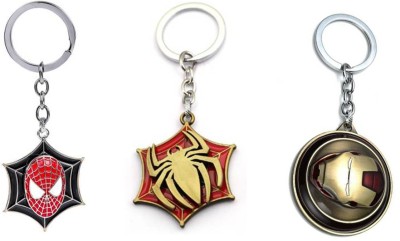 Daiyamondo Spiderman,Red Spider,Red Iron man Rotating Keychain best quality keychain Key Chain