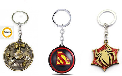 Daiyamondo Thor Hunter,Superman,Red Spider Rotating Keychain best quality keychain Key Chain