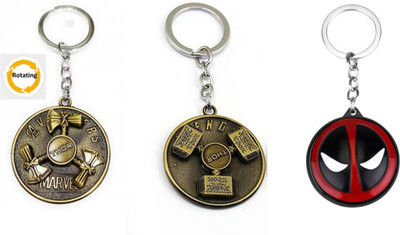 Daiyamondo Thor Hunter,Hammer,Deadpool Rotating Keychain best quality keychain Key Chain
