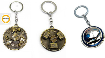OHZEN Thor Hunter,Hammer,Blue Iron man Rotating Keychain best quality keychain Key Chain