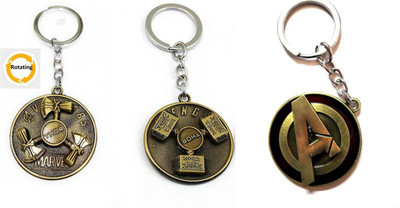 Daiyamondo Thor Hunter,Hammer,Avenger A logo Rotating Keychain best quality keychain Key Chain