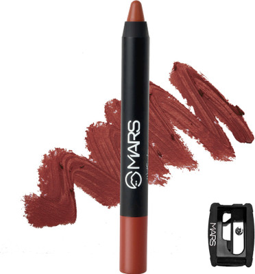 MARS Won't Budge Won't Smudge Non Transfer Lip Crayon With Sharpner Lipstick(10 Girl Power, 3.5 g)
