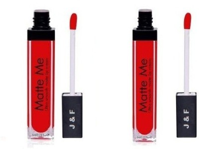 Hudabird Matte Me Red Smooth Liquid Lipstick ( Pack of 2 )(Red, 8 ml)