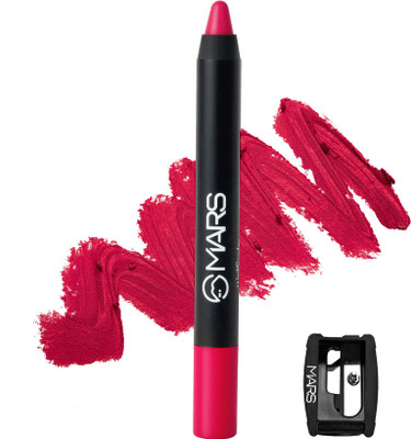 MARS Won't Budge Won't Smudge Non Transfer Lip Crayon With Sharpner Lipstick(07 Let’s Do It, 3.5 g)