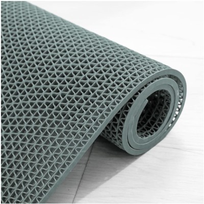 TurtleGrip PVC (Polyvinyl Chloride) Floor Mat(Entrance mat, Grey, 2ft x4ft, Extra Large)