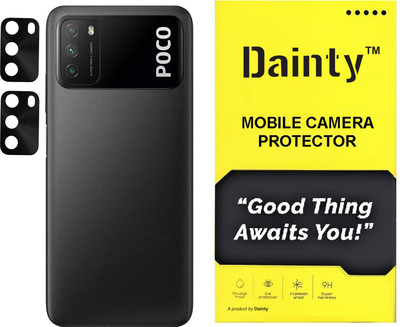 Dainty Front Camera Lens Glass Protector for Poco M 3(Pack of: 2)