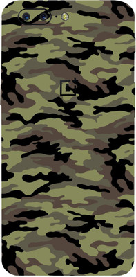 AsSkin OnePlus 5 Mobile Skin(Ultra Super Camo Military Green With High Matte Finish.,.)