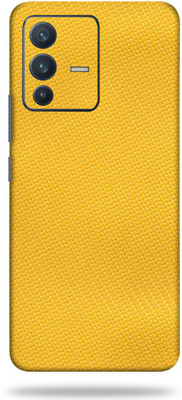 Satisfactory Vivo V23 Pro Mobile Back Skin Mobile Skin(Yellow)