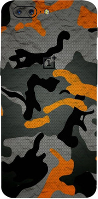 AsSkin OnePlus 5 Mobile Skin(Ultra Super camo Orange With High Matte Finish.,.)