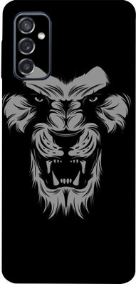 LAMHA Samsung Galaxy M52 5G Mobile Skin(Ultra Super Black Lion With High Mattte Finish.)