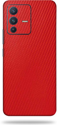 Satisfactory Vivo V23 Pro Mobile Back Skin Mobile Skin(Red)