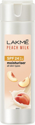 28% OFF on Lakmé Peach Milk SPF 24 PA++ Moisturiser(120 ml) 28% OFF on Lakmé Peach Milk SPF 24 PA++ Moisturiser(120 ml)