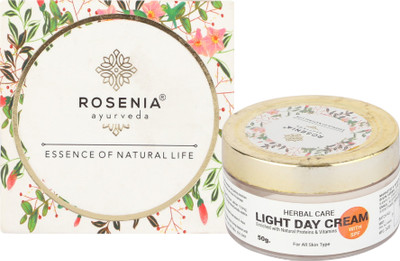Rosenia Light Day Cream | Enriched With Natural Proteins and Vitamins, 50 GM(50 g)