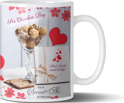 GIFT MY PASSION Happy Chocolate Day Ceramic Coffee Ceramic Coffee Mug(363 ml)