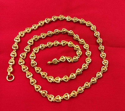 PBM CREATIONS GOLD COVERING HEART CHAIN 24 INCH Gold-plated Plated Copper Chain