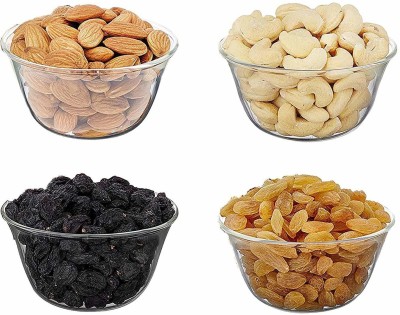 Freshtige Dry Fruit Combo of 4 Almonds,Cashew,Black and GreenRaisins 1kg Each (1 kg X 4)(4 x 1000 g)