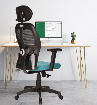 TEAL COSMOS High Back Mesh Office Executive Ergonomic Chair Fabric Office Arm Chair(Green, DIY(Do-It-Yourself))