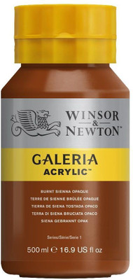 Winsor & Newton Galeria Acrylic Colour - Jar of 500 ML - Burnt Sienna Opaque (077)(Set of 1, Burnt Sienna Opaque)