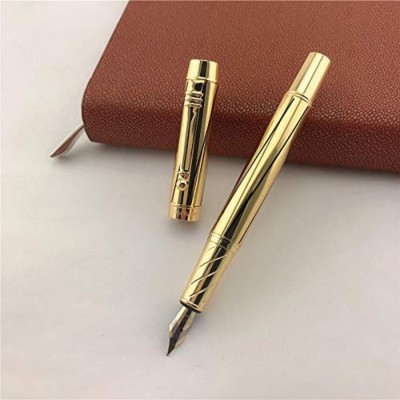 Hayman Gold Plated Chrome Finish Fountain Pen(as per ink refill)
