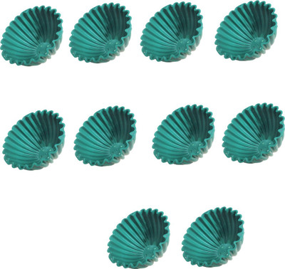 HOIVA PACK OF 10 GREEN 6 INCH FLOWER POT for Indoor/outdoor Easy to Hang & Fill Plant Container Set(Pack of 10, Plastic)
