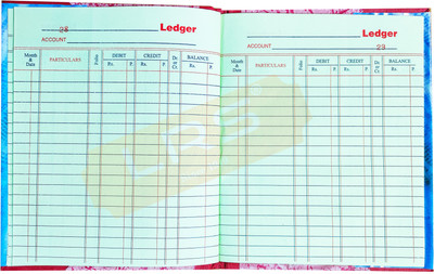 LRS Ledger Account Book Short Size - 21 * 17 cm - 80 GSM Ledger Paper - 100 Pages - Pack of 1 - 0-Part Ledger Account Book(1 Sets)
