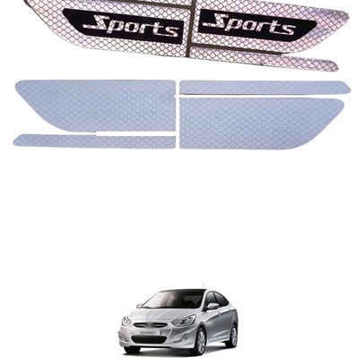 PROEDITION Car Decals Side stickers Reflective Strip Door Warning Reflector Carbon 186 5 mm x 5 m Silver Reflective Tape(Pack of 4)