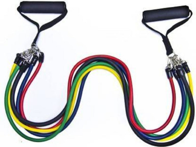 BADSHAH AND KHALIFA 11 Pcs/Set Resistance Band Tube Home Gym Workout Exercise for Men & Women Resistance Tube(Multicolor)