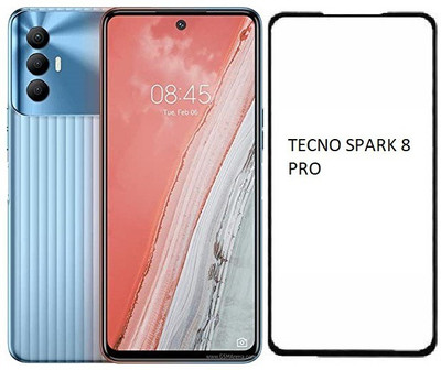 SMARTCASE Edge To Edge Tempered Glass for Tecno Spark 8 Pro(Pack of 1)