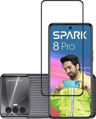 VISHZONE Edge To Edge Tempered Glass for TECNO SPARK 8 PRO(Pack of 1)