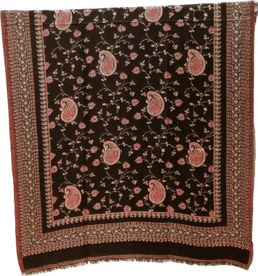 SUMEDH handcrafts Acrylic Paisley Women Shawl(Black)