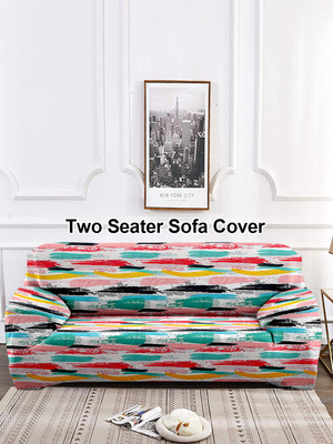 Flipkart SmartBuy Polyester Abstract 2 Seater Sofa Cover(Multicolor Pack of 1)