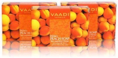 VAADI HERBALS Pack of 3 PERKY PEACH SOAP with Almond oil(3 x 75 g)