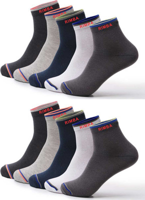 RIMBA Men & Women Striped Ankle Length(Pack of 10)