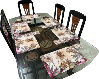 LaVichitra Cut Corner Pack of 6 Table Placemat(Multicolor, PVC)
