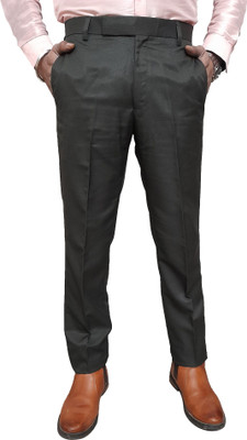 TRUE INDIAN Regular Fit Men Dark Green Trousers