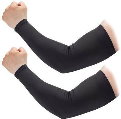 NUBICO Cotton Arm Sleeve For Men & Women(Free, Black)