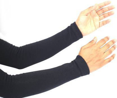 NUBICO Cotton Arm Sleeve For Men & Women(Free, Black)