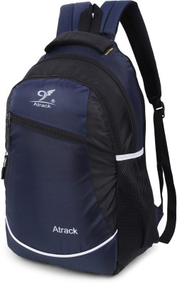 9 Atrack College Bags Travel Office School Bags Backpack Laptop Unisex 25 L Boys & Girls Stylish Navy blue 25 L Trolley Laptop Backpack(Blue, Black)
