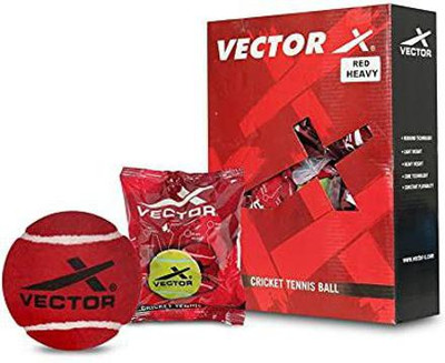 VECTOR X Cricket Tennis Ball HEAVY RED (Pack Of 12) Tennis Ball(Standard, Pack of 12)