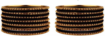 LYBASHINE Metal, Alloy Cubic Zirconia Gold-plated Bangle Set(Pack of 2)