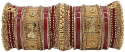 SHEKHAWATI Brass Bangle Set(Pack of 18)