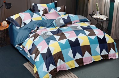 Laying Style Cotton King Sized Bedding Set(Multicolor)
