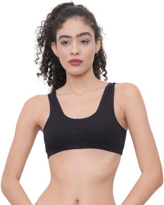 Eve's Beauty Women Sports Non Padded Bra(Black)