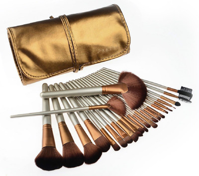 SMIETRZ 24 Pcs Professional Series Makeup Brush Set With Leather Pouch(Pack of 24)
