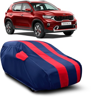 JEHOVA Car Cover For Kia Sonet (With Mirror Pockets)(Red)