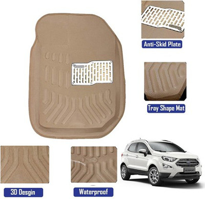 MATIES Polyutherine, Rubber 3D Mat For  Ford Ecosport(Beige)