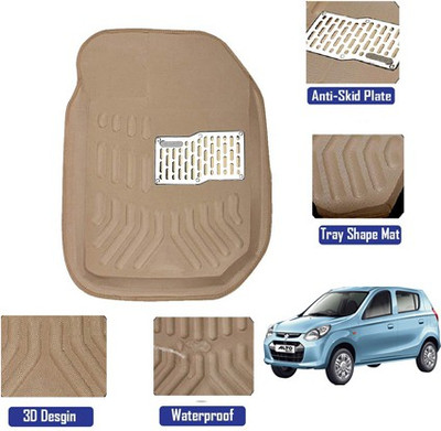 MATIES Polyutherine, Rubber 3D Mat For  Maruti Suzuki Alto 800(Beige)