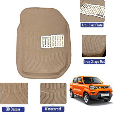 MATIES Polyutherine, Rubber 3D Mat For  Maruti Suzuki S-Presso(Beige)