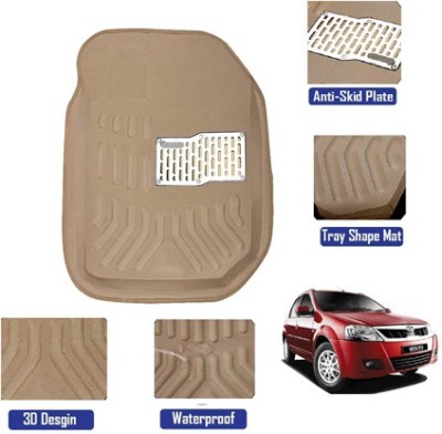 MATIES Polyutherine, Rubber 3D Mat For  Mahindra Verito(Beige)