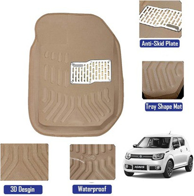 MATIES Polyutherine, Rubber 3D Mat For  Maruti Suzuki Ignis(Beige)